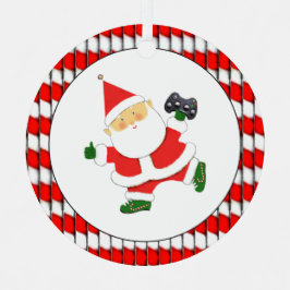 ビデオゲーマーギフトパーソナライズされた メタルオーナメント