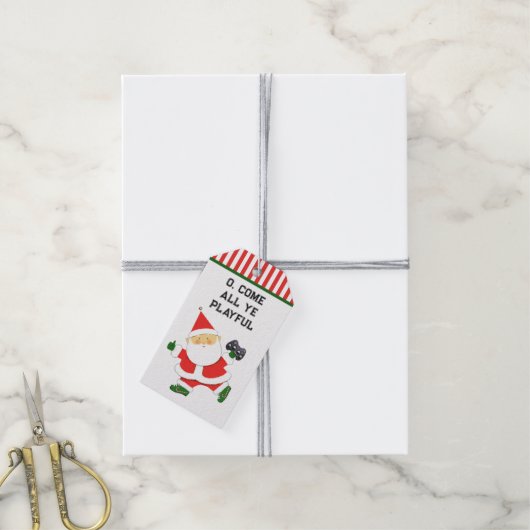 ビデオゲーマークリスマスホリデーギフトラベル ギフトタグ (より糸付き)