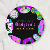 ビデオゲーマーゲーミングガールバルミツワーギフトラベル フェイバータグ (正面)