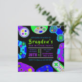 ビデオゲーマーゲームバー(ユダヤ教の)バル・ミツバー夕べパーティー 招待状 (スタンド正面)