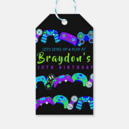 ビデオゲーマーゲーム子供の誕生日パーティー ギフトタグ
