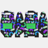 ビデオゲーマーゲーム子供の誕生日パーティー フェイバーボックス (見開き)