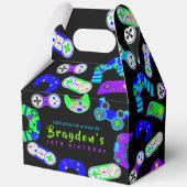 ビデオゲーマーゲーム子供の誕生日パーティー フェイバーボックス (正面)