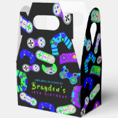 ビデオゲーマーゲーム子供の誕生日パーティー フェイバーボックス (見開き)