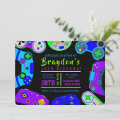 ビデオゲーマーゲーム子供の誕生日パーティー 招待状 (スタンド正面)