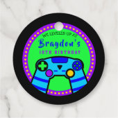 ビデオゲーマーゲーム誕生日パーティギフト持ち帰る フェイバータグ (裏面)