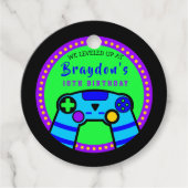 ビデオゲーマーゲーム誕生日パーティギフト持ち帰る フェイバータグ (正面)