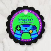 ビデオゲーマーゲーム誕生日パーティギフト持ち帰る フェイバータグ (裏面)