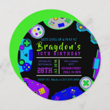 ビデオゲーマーゲーム誕生日パーティーへの招待