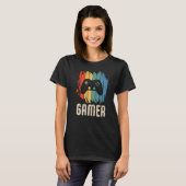 ビデオゲーマーコントローラ中毒性レトロゲーム Tシャツ (正面フル)