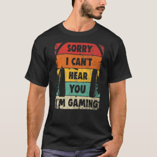 ビデオゲーマーヘッドセットが聞こえないゲーム中 Tシャツ