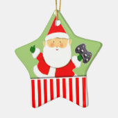 ビデオゲーマーホリデーギフトセラミックオーナメント セラミックオーナメント (左)