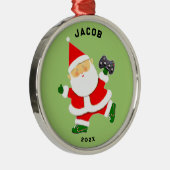 ビデオゲーマーホリデーギフト メタルオーナメント (右)