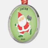 ビデオゲーマーホリデーギフト メタルオーナメント (左)