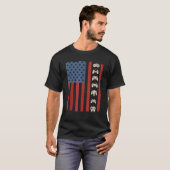 ビデオゲーマー国旗のゲームのコントローラー7月4日愛国者 Tシャツ (正面フル)