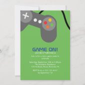ビデオゲーマー誕生日パーティー 招待状 (正面)