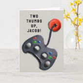 ビデオゲーマー誕生日 カード (黄色い花)