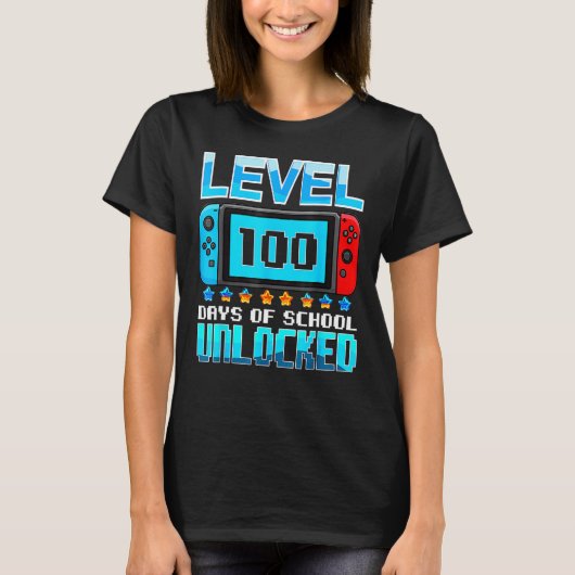 ビデオゲーマー100th日先生100学校Bの日 Tシャツ (正面)