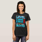 ビデオゲーマー100th日先生100学校Bの日 Tシャツ (正面フル)
