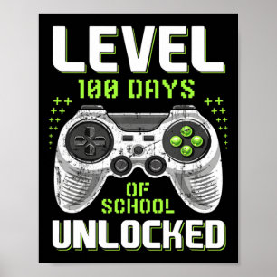ビデオゲーマー100th Day Of Schoolレベル100日Unl ポスター