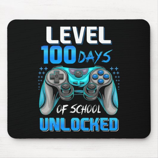 ビデオゲーマー100th Day Of Schoolレベル100日Unl マウスパッド (正面)