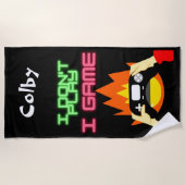 ビデオゲーマー：私はゲーム遊をやらない ビーチタオル (正面)