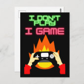 ビデオゲーマー：私はゲーム遊をやらない ポストカード (正面/裏面)