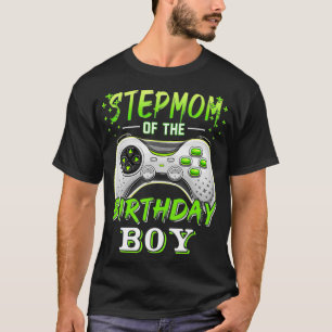 ビデオゲーマーBにマッチする誕生日少年のStepmom Tシャツ