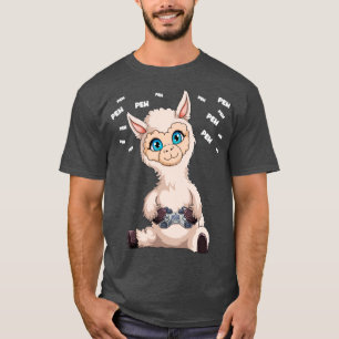 ビデオゲーマーLlama Gaming Llama Pew Gamer Kids Tシャツ