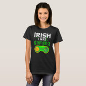 ビデオゲーマーSaint patricks dayゲーミングセントパティスダ Tシャツ (正面フル)