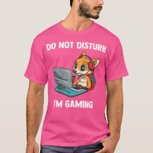 ビデオゲーミングおもしろいキツネゲーマーを邪魔しない Tシャツ