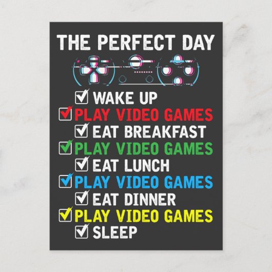 ビデオゲーミングキッズガおもしろいーマー ポストカード (正面)