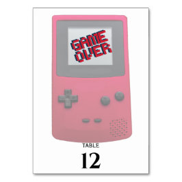 ビデオゲームおたく結婚のテーブル番号 テーブルナンバー