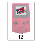 ビデオゲームおたく結婚のテーブル番号 テーブルナンバー (裏面)