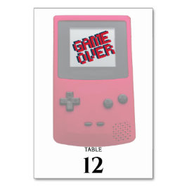 ビデオゲームおたく結婚のテーブル番号 テーブルナンバー