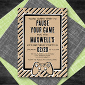 ビデオゲームおもしろい誕生日招待状 招待状