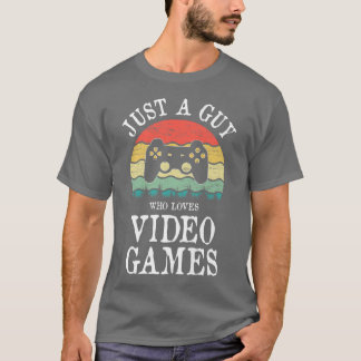 ビデオゲームが大好きな男 Tシャツ