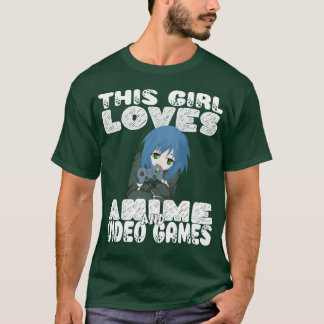 ビデオゲームが好きな女の子がかわいい Tシャツ