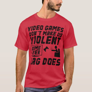 ビデオゲームが私たちを暴力的にするわけじゃない Game Over 友達 Tシャツ