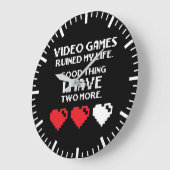 ビデオゲームが私の人生を台無し，ゲーマーおもしろい，ゲーム ラージ壁時計 (傾斜)