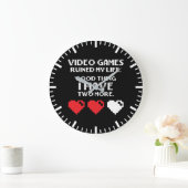 ビデオゲームが私の人生を台無し，ゲーマーおもしろい，ゲーム ラージ壁時計 (ホーム)
