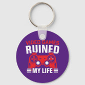 ビデオゲームが私の人生を台無し,ゲーマーの人生 キーホルダー (正面)