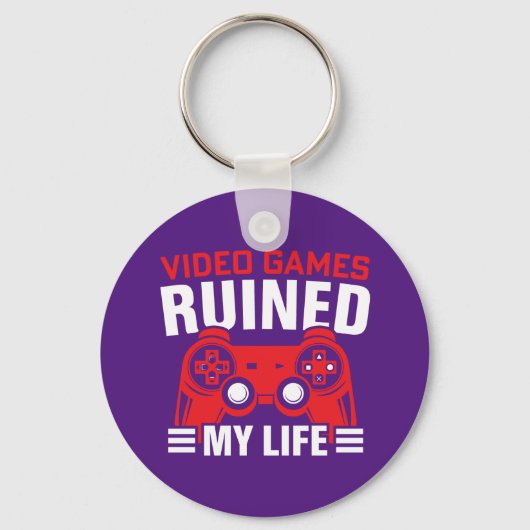 ビデオゲームが私の人生を台無し,ゲーマーの人生 キーホルダー (正面)