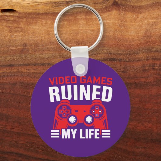 ビデオゲームが私の人生を台無し,ゲーマーの人生 キーホルダー (正面)
