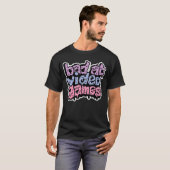 ビデオゲームが苦手な人への面白ギフト 男女兼用 レトロデザイン Tシャツ (正面フル)