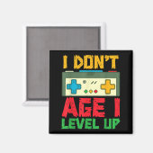 ビデオゲームでレベルアップ ゲーマー 誕生日 ゲーム マグネット (正面/裏面)