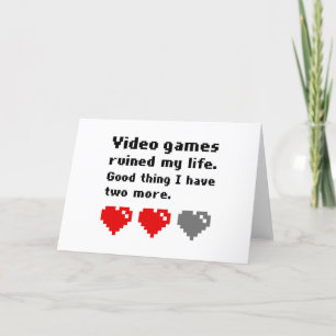 ビデオゲームで私の人生は台無しになった サンキューカード