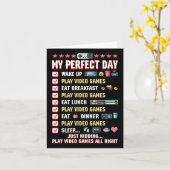 ビデオゲームで遊ぼう 私の完璧なゲームデー ゲーマー少年 カード (黄色い花)