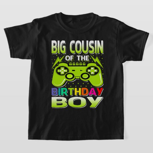 ビデオゲームにマッチする誕生日少年の大従姉妹 Tシャツ (レイダウン)