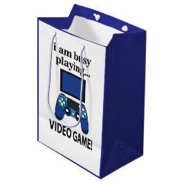 ビデオゲームに忙しい 私はビデオゲームに忙しい ミディアムペーパーバッグ